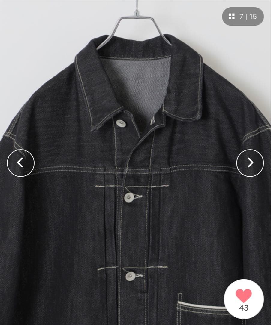 【ほぼ新品】B.C.STOCK ブラックデニムジャケット L