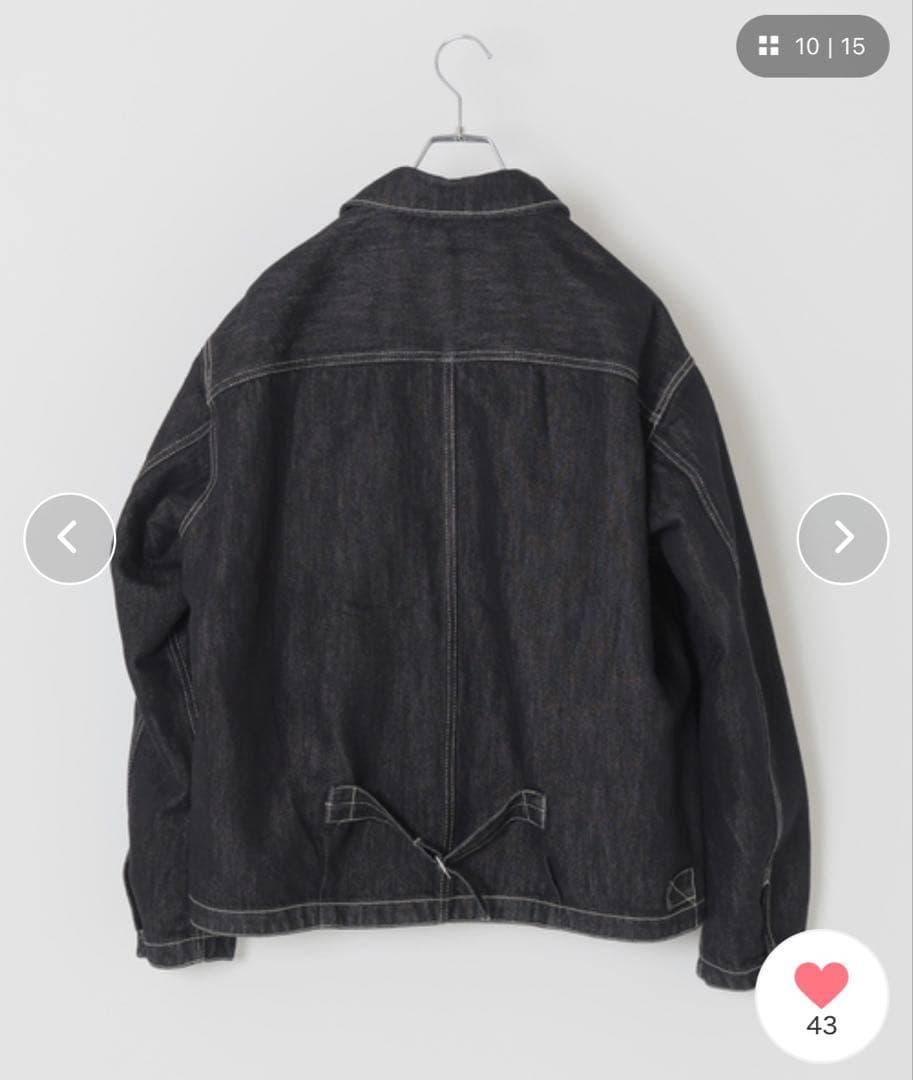 【ほぼ新品】B.C.STOCK ブラックデニムジャケット L