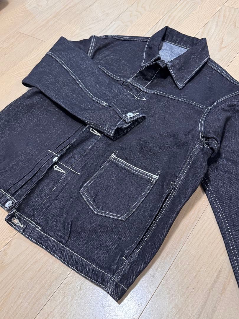【ほぼ新品】B.C.STOCK ブラックデニムジャケット L
