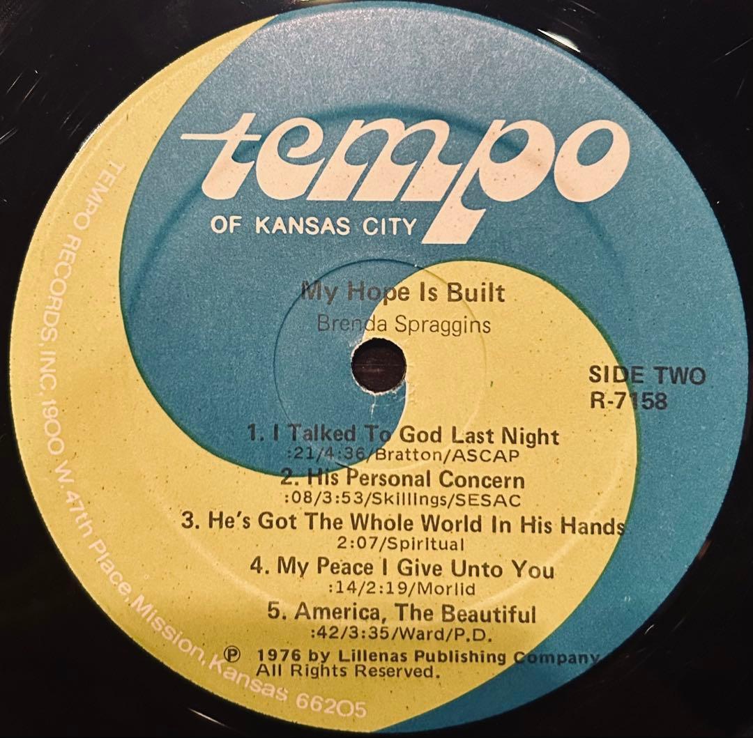 洋楽 Brenda Spraggins My Hope Is Built LP USA
