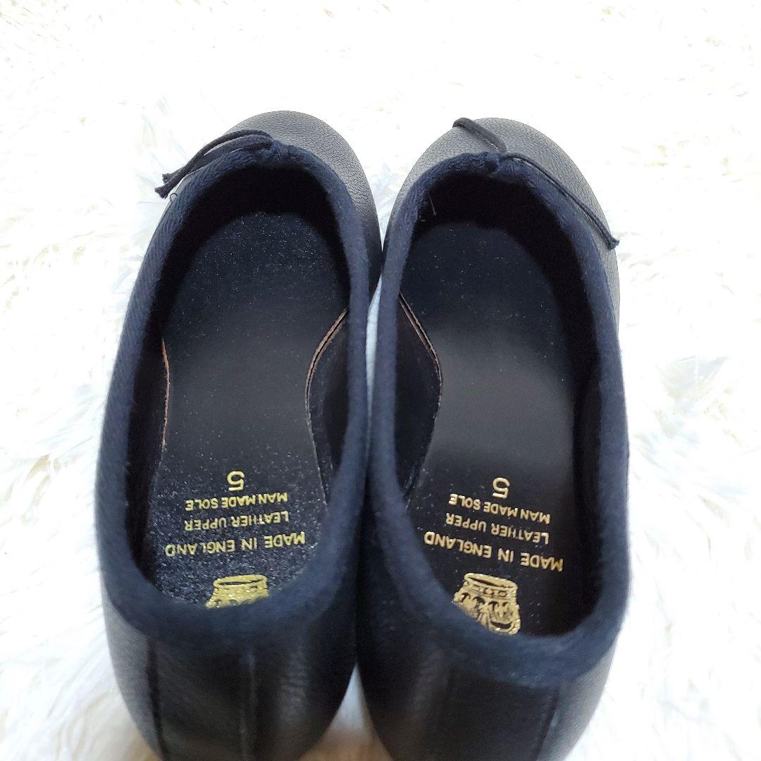 【極美品】CROWN　クラウン　バレエシューズ　リボン　レザー　黒　ジャズ