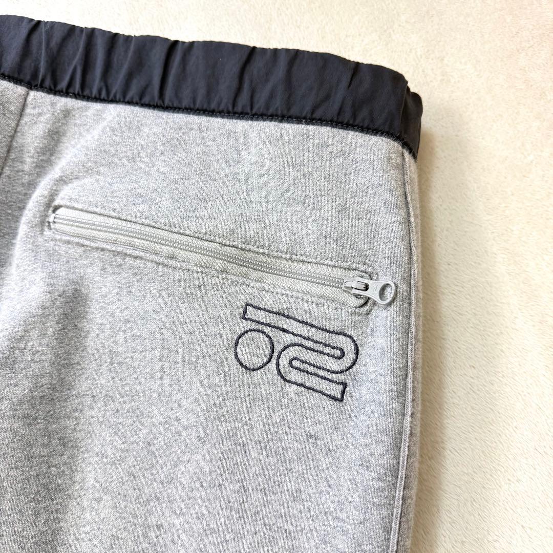 Rosasen 刺繍ロゴ 裏起毛 ウエストゴム スウェットジョガーパンツ L