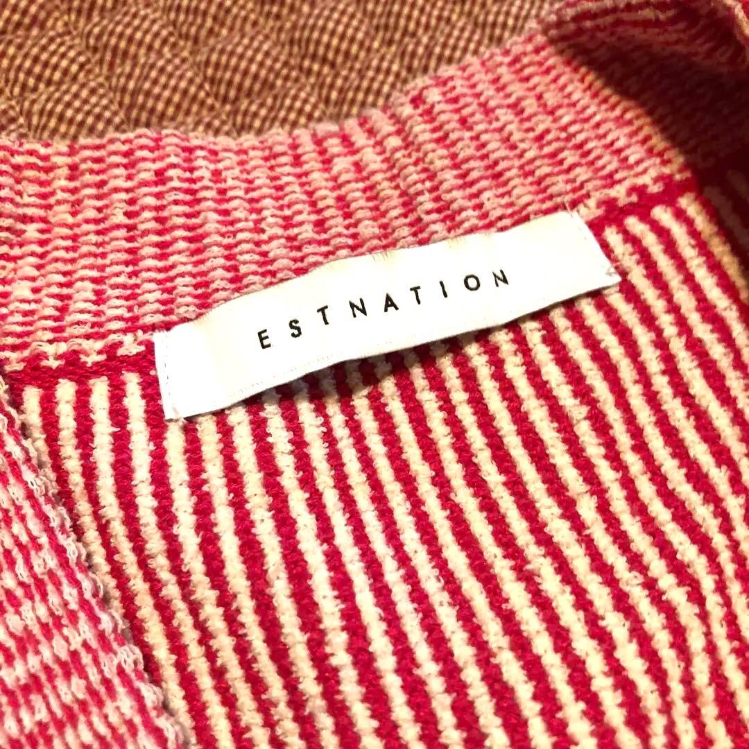 最終値下げ エストネーション ESTNATION ツイードニットベスト ピンク