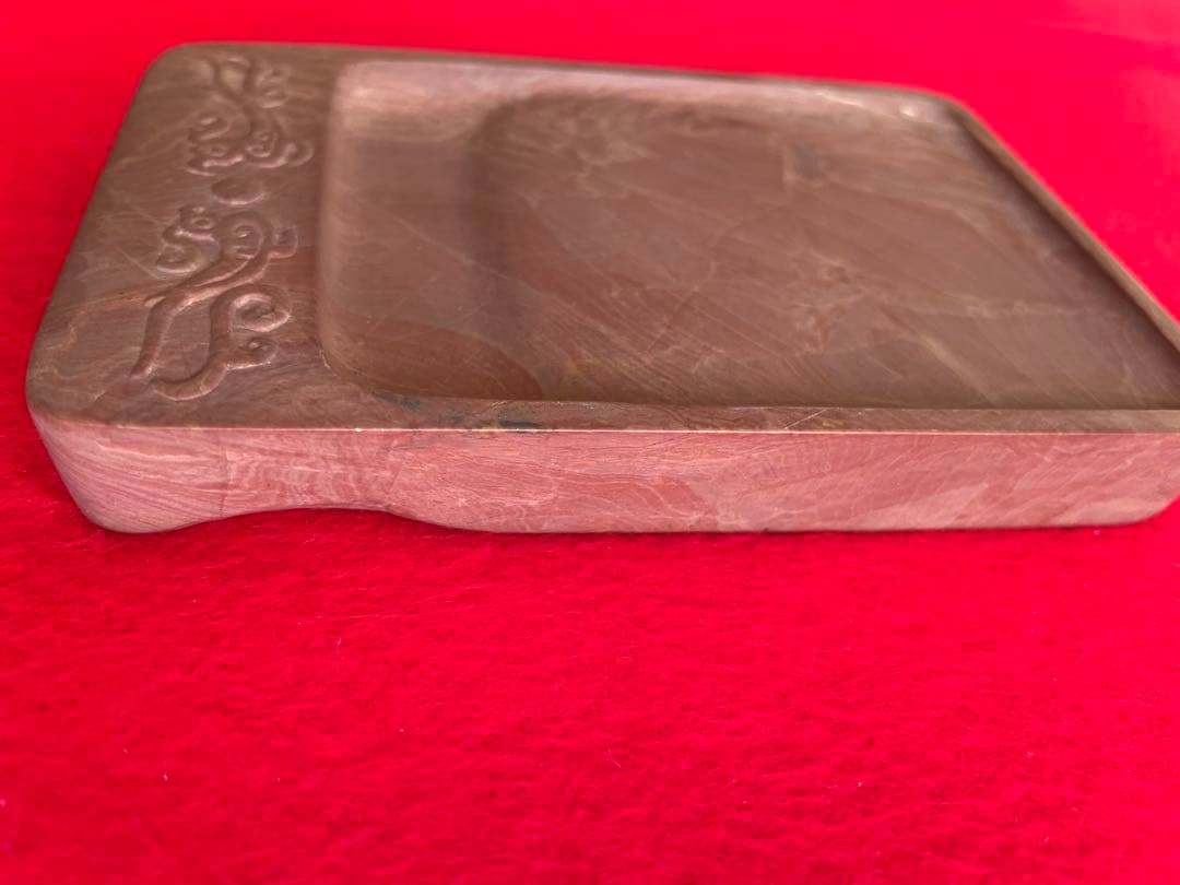 書道 硯 紅糸硯 中国 書道用具 唐硯 1980年代 未使用品