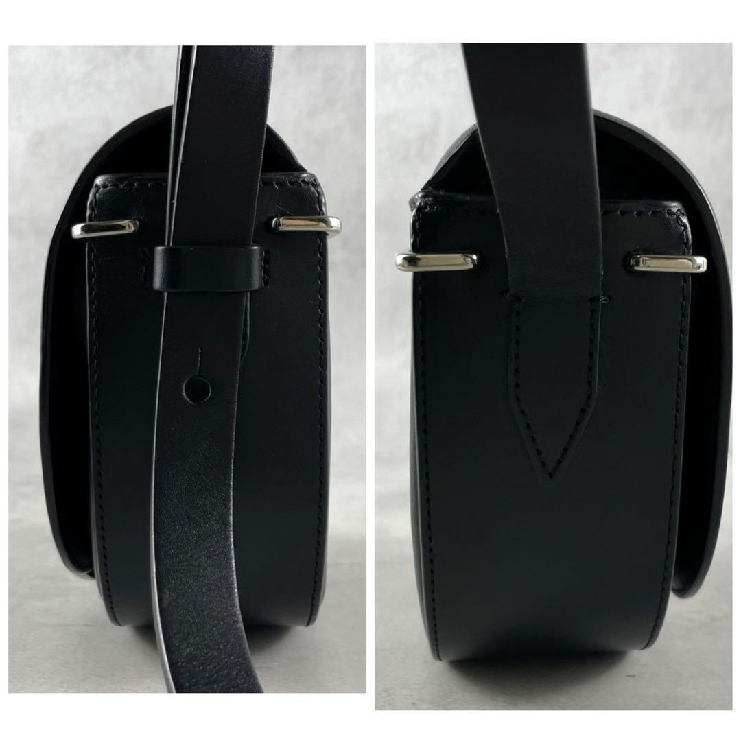 美品/保存袋付 フィリップリム レザー ショルダーバッグ フラップ ブラック
