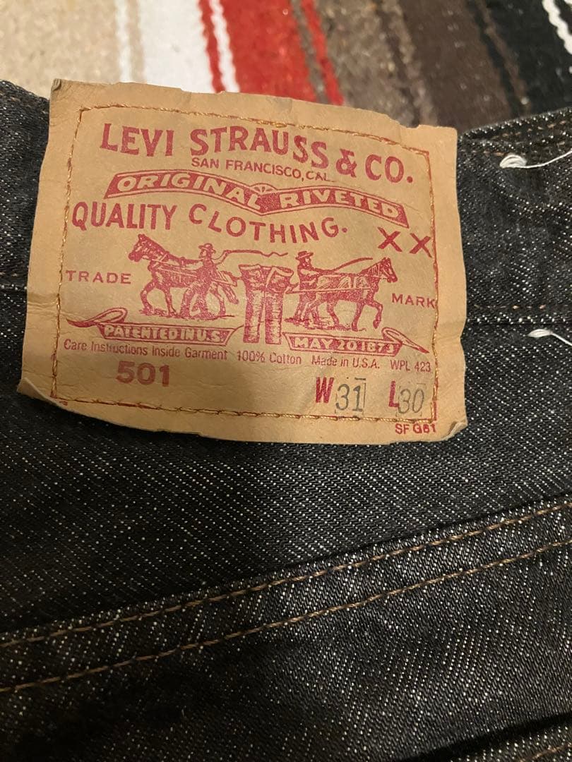 USA製 Levi's 先染め ブラック 501 0658 濃色