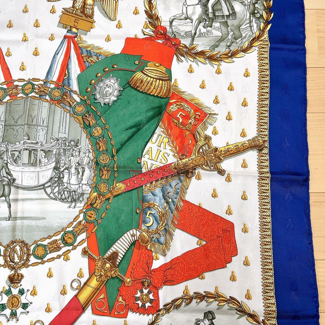 HERMES エルメス カレ90 NAPOLEON ナポレオン シルク100%