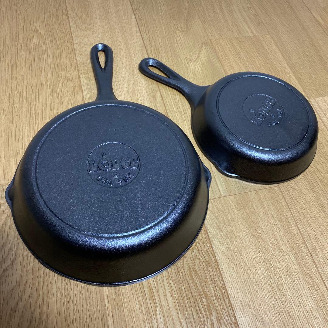 LODGE ロッジ スキレット 6.5インチ & 8インチ 2個セット【未使用】