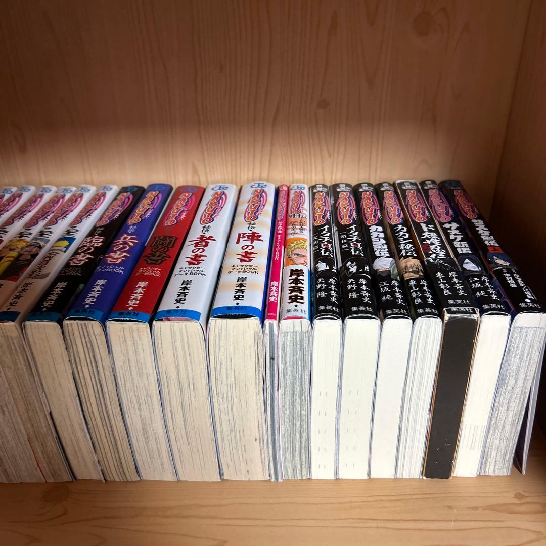 大人気漫画NARUTO1巻から72巻全巻完結まとめ売りセット他外伝秘伝小説86冊