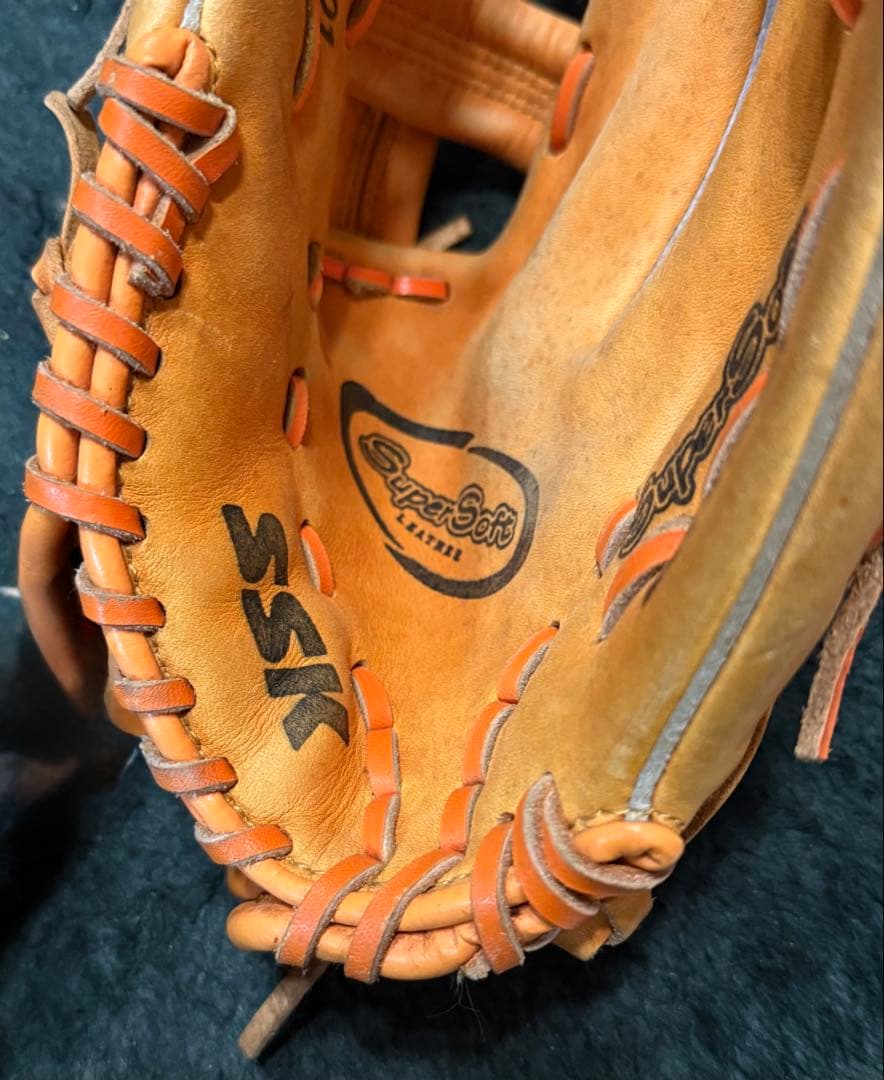 SSK ジュニア 軟式野球用グローブ オレンジ