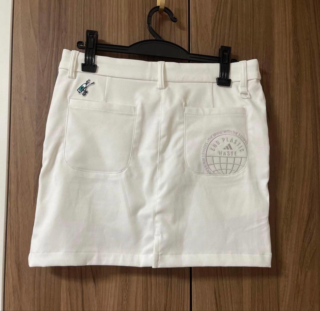新品✨アディダスゴルフ　上下　長袖モックネックシャツスカート　ロゴ　春秋　Ｌ