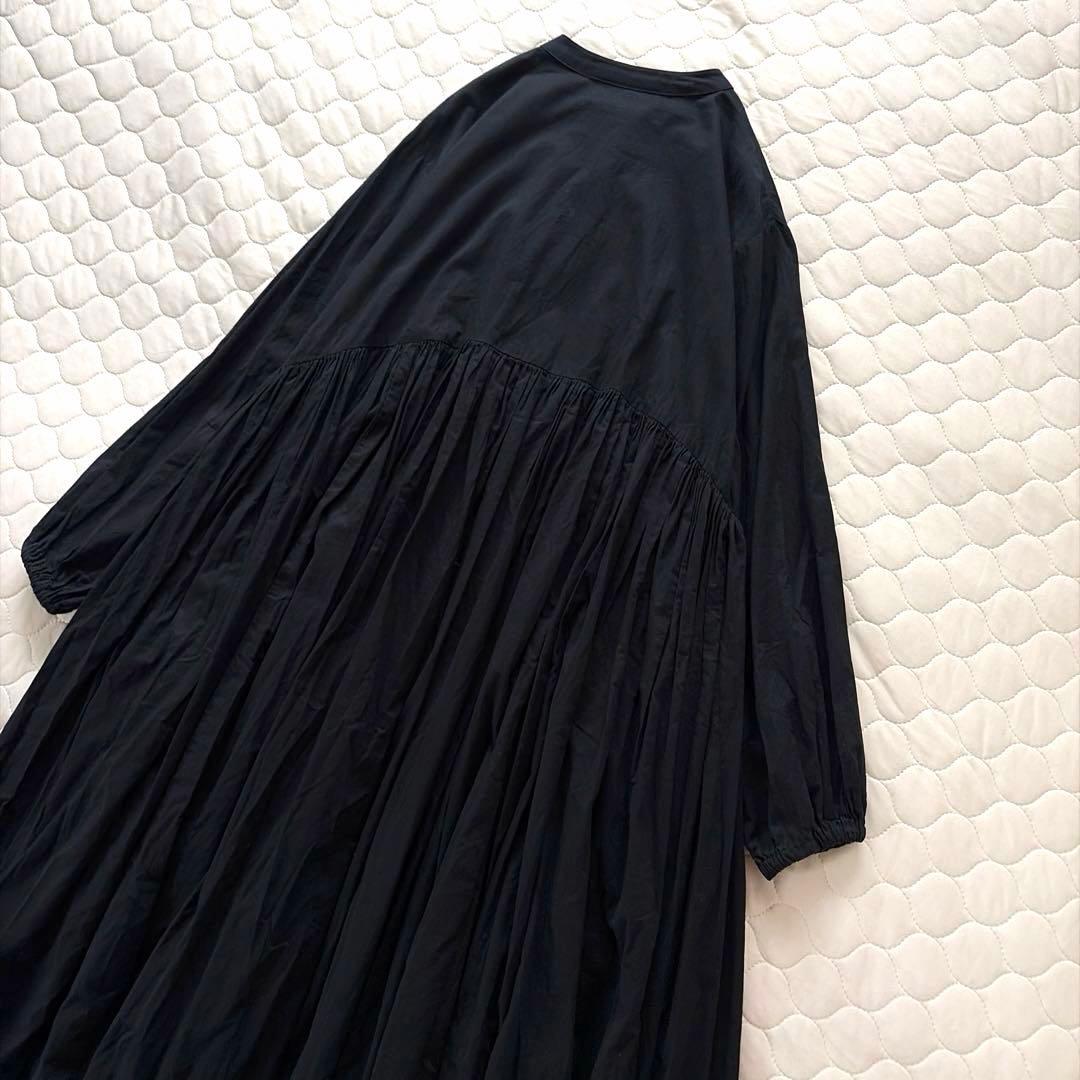 【美品】BEARDSLEY ギャザーワンピース　ブラックサイズ1