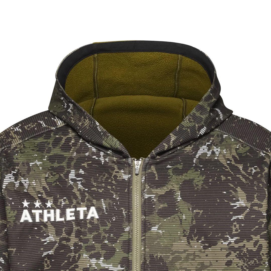 ATHLETA アスレタ 迷彩柄 防風性ジャージ 裏フリース パーカー メンズL