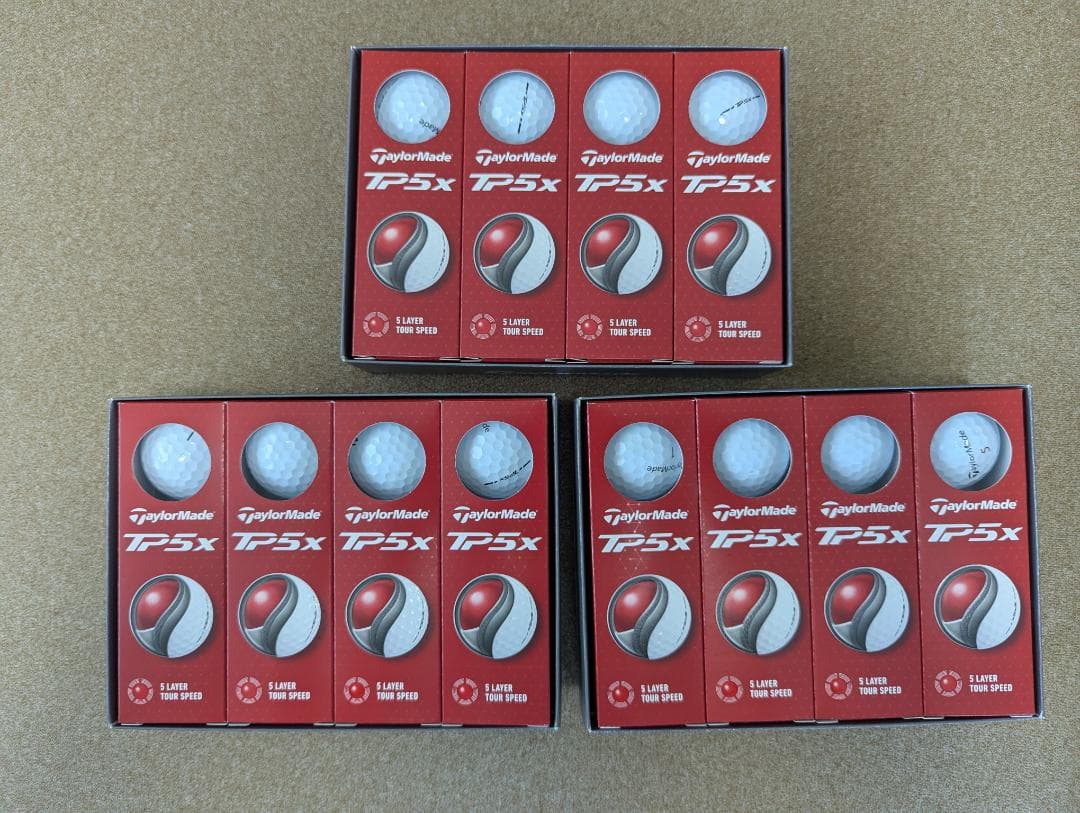 【新品】ゴルフボール テイラーメイド TP5x 3ダース