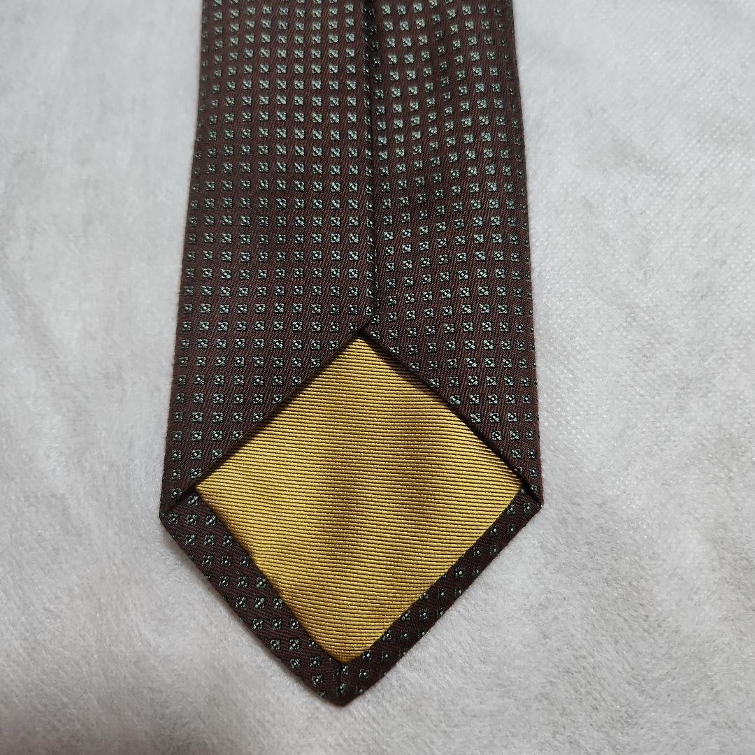 【美品】FRANCO BASSI 50 ANNI ブラウンネクタイ