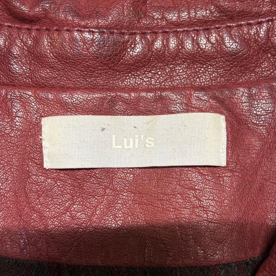 Lui’s ルイス 本革 牛革 赤 ダブルライダース M レザージャケット
