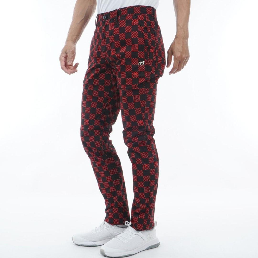 新品　マスターバニー　MBE　パーリーゲイツ　ストレッチゴルフパンツ　チェック柄