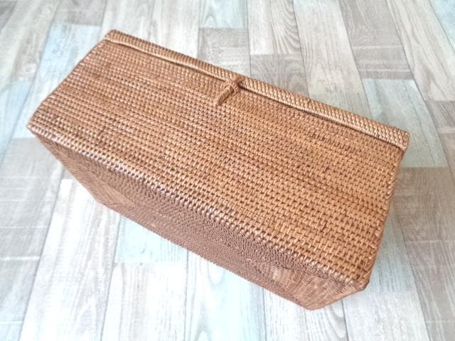 アウトレット品●2種類セット●長方形ボックス＆四角ケース●アタ●バリ島●1311
