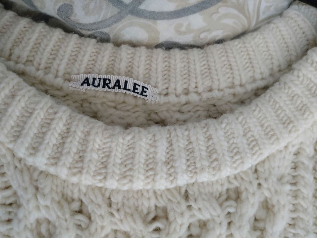 AURALEE ニットベスト A8AV03FM 1 オフホワイト ウール 美品