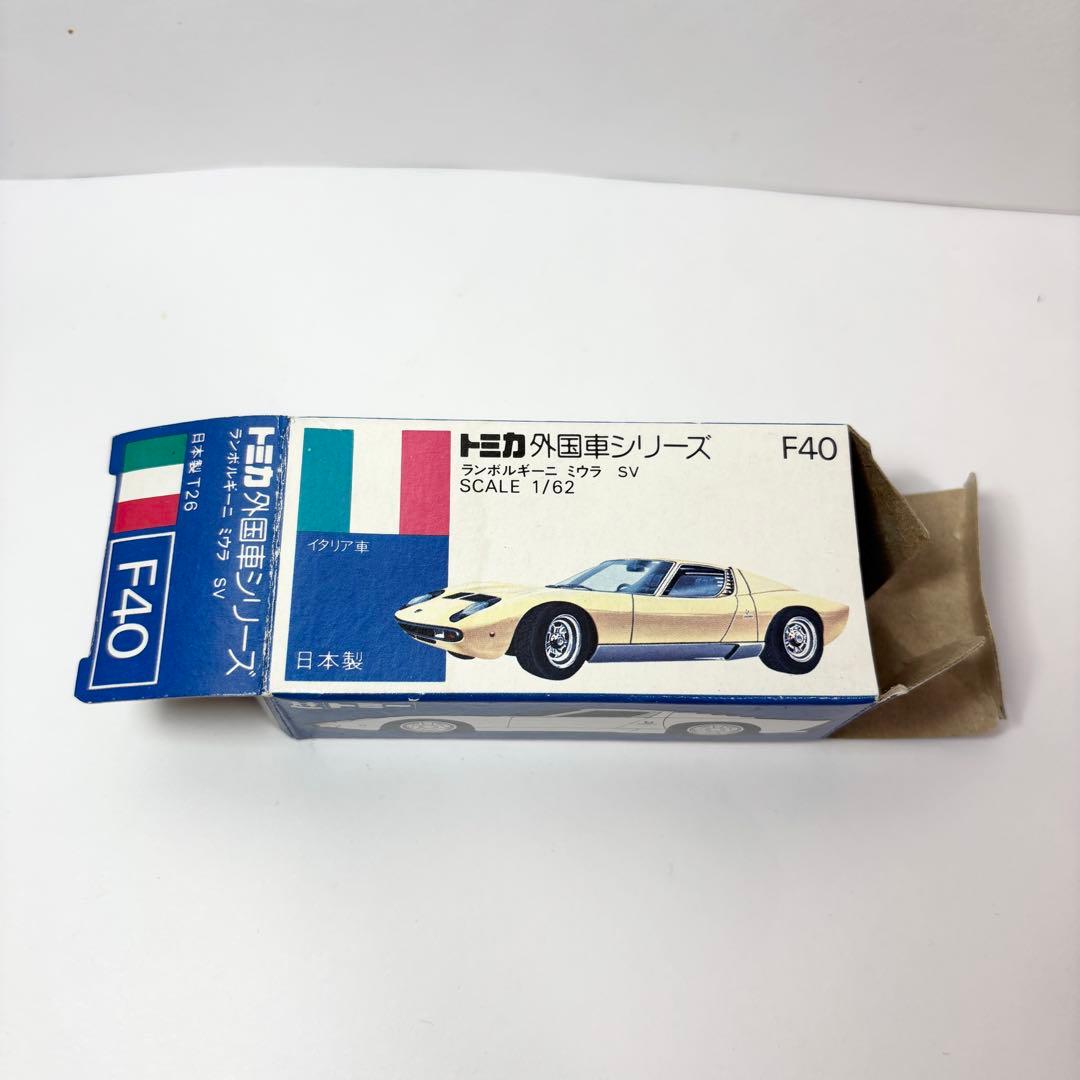 伊勢丹特注 青箱 トミカ ランボルギーニ ミウラ ちりめん 縮緬 シルバー 銀