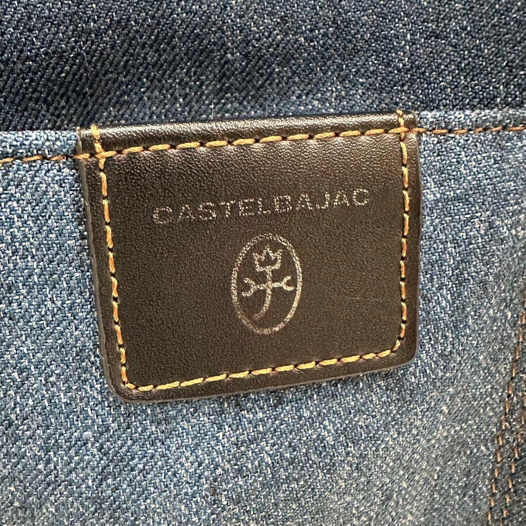 【CASTELBAJAC】トートバッグ リッツ デニム調 ロゴ メンズ ブルー