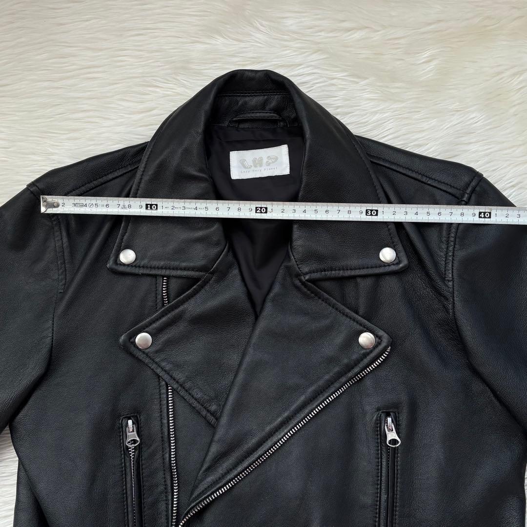 【美品】ダブルライダースジャケット LHP ラムレザー ブラック Lサイズ 本革