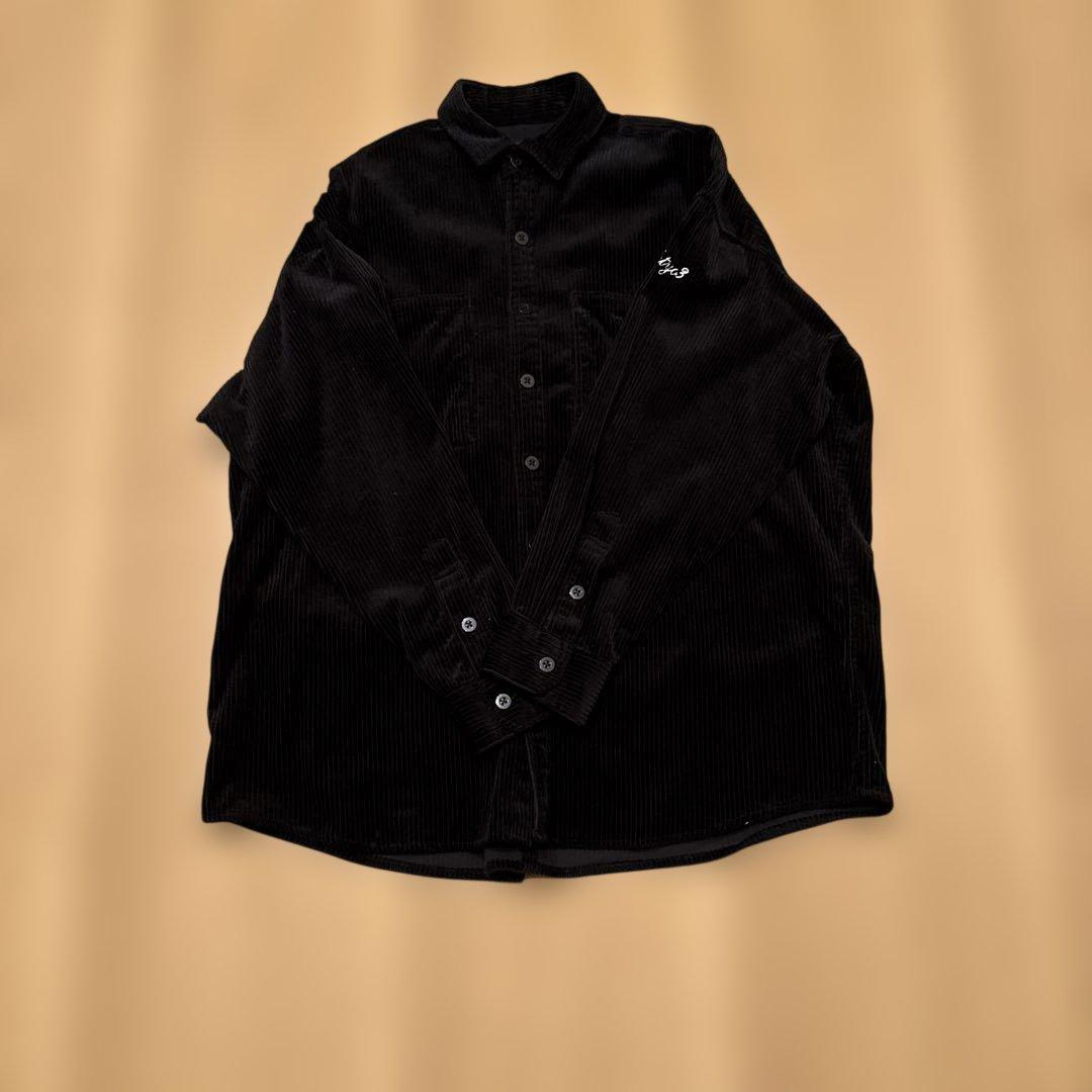 FAT コーデュロイ シャツパンツ セット　ブラック サイズFAT（XL）