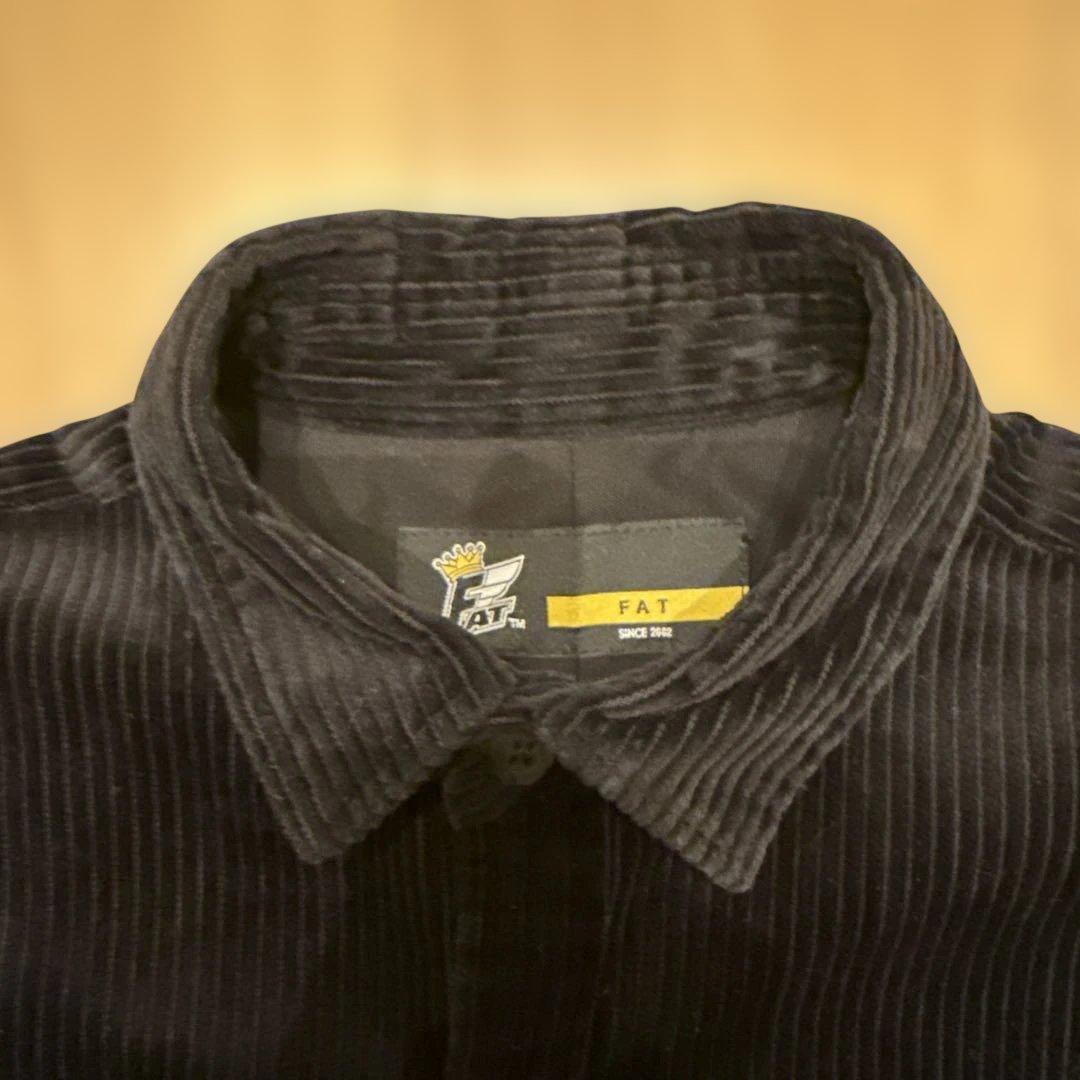 FAT コーデュロイ シャツパンツ セット　ブラック サイズFAT（XL）