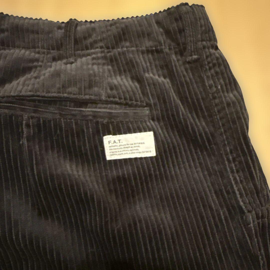 FAT コーデュロイ シャツパンツ セット　ブラック サイズFAT（XL）