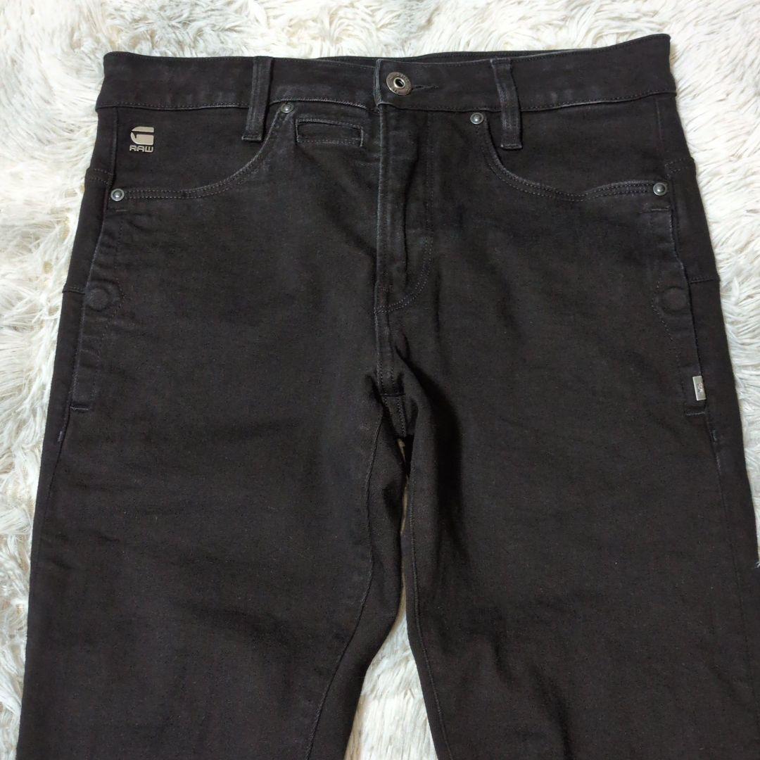 【G-STAR RAW】D−STAQ 3D SLIM☆ブラックデニム☆W28