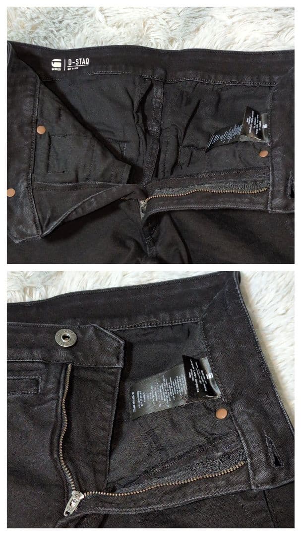 【G-STAR RAW】D−STAQ 3D SLIM☆ブラックデニム☆W28