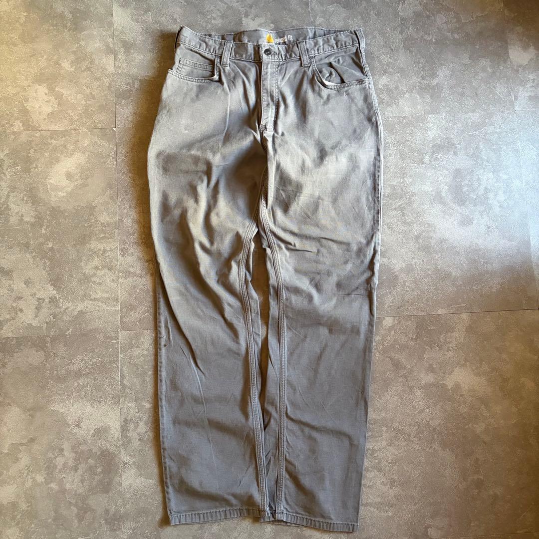 Carhartt RELAXED FIT ワークパンツ W34 L32 グレー