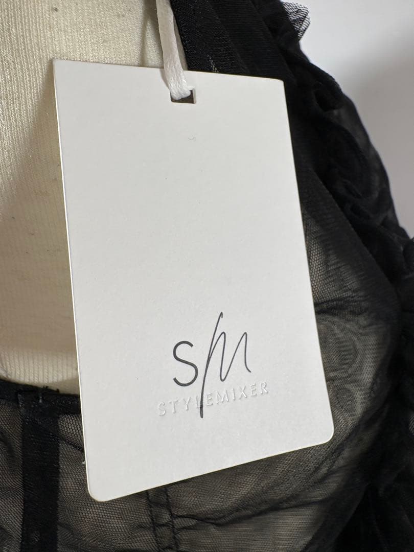 STYLEMIXER スタイルミキサー チュールシャーリング シースルートップス