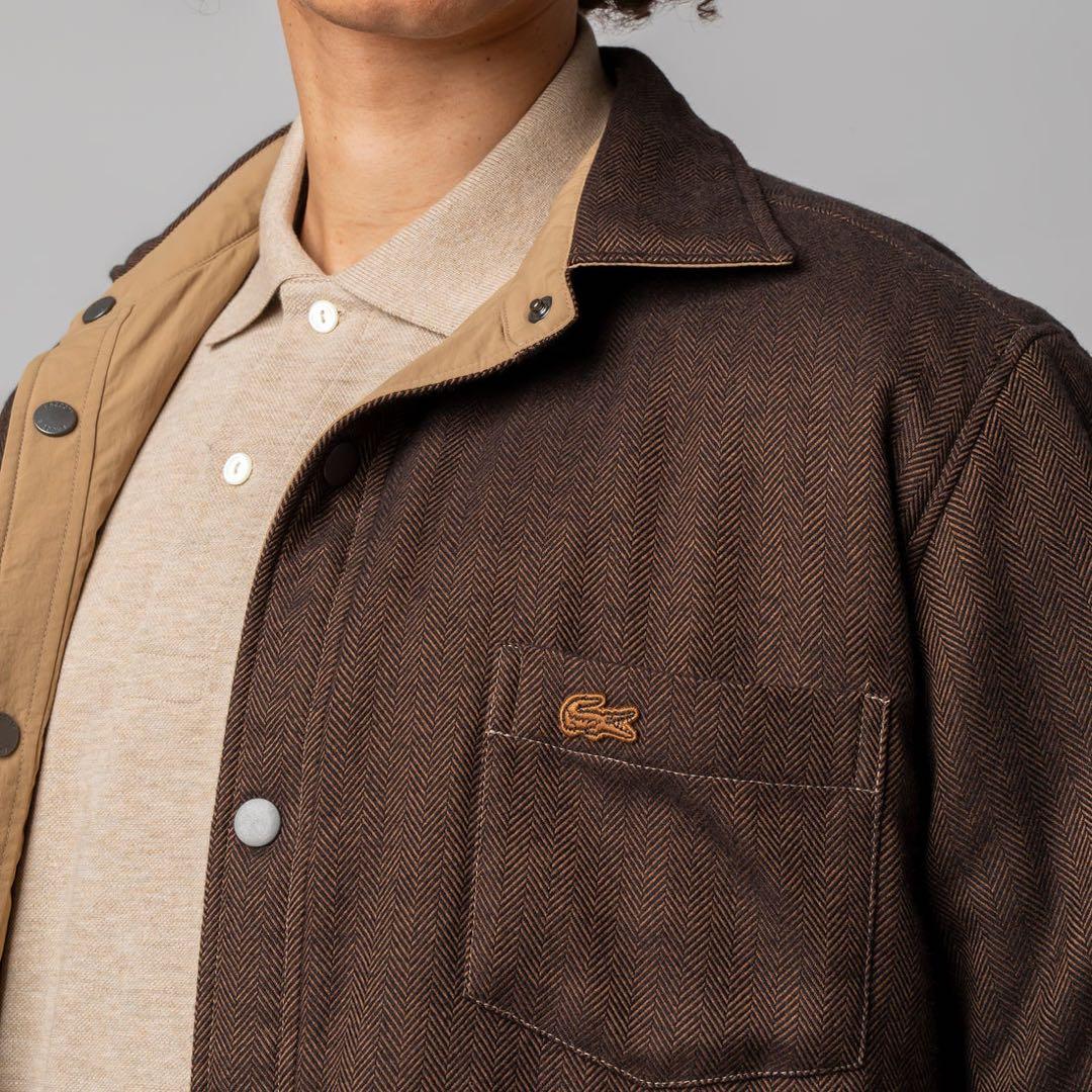定価¥26,400 LACOSTE リバーシブル中綿シャツジャケット