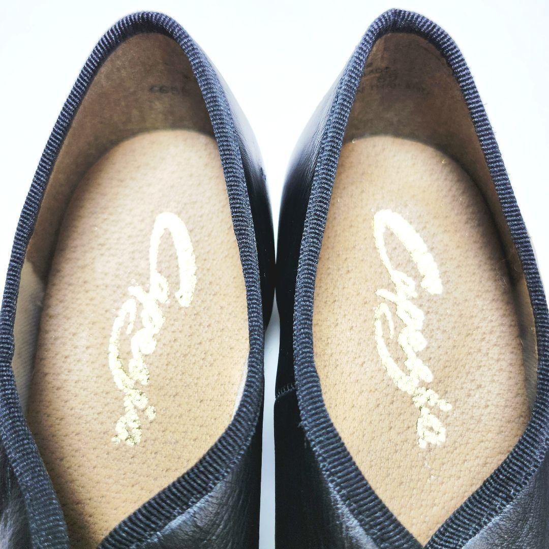 Capezio カペジオ レザー タップシューズ レースアップ 本革 黒 24