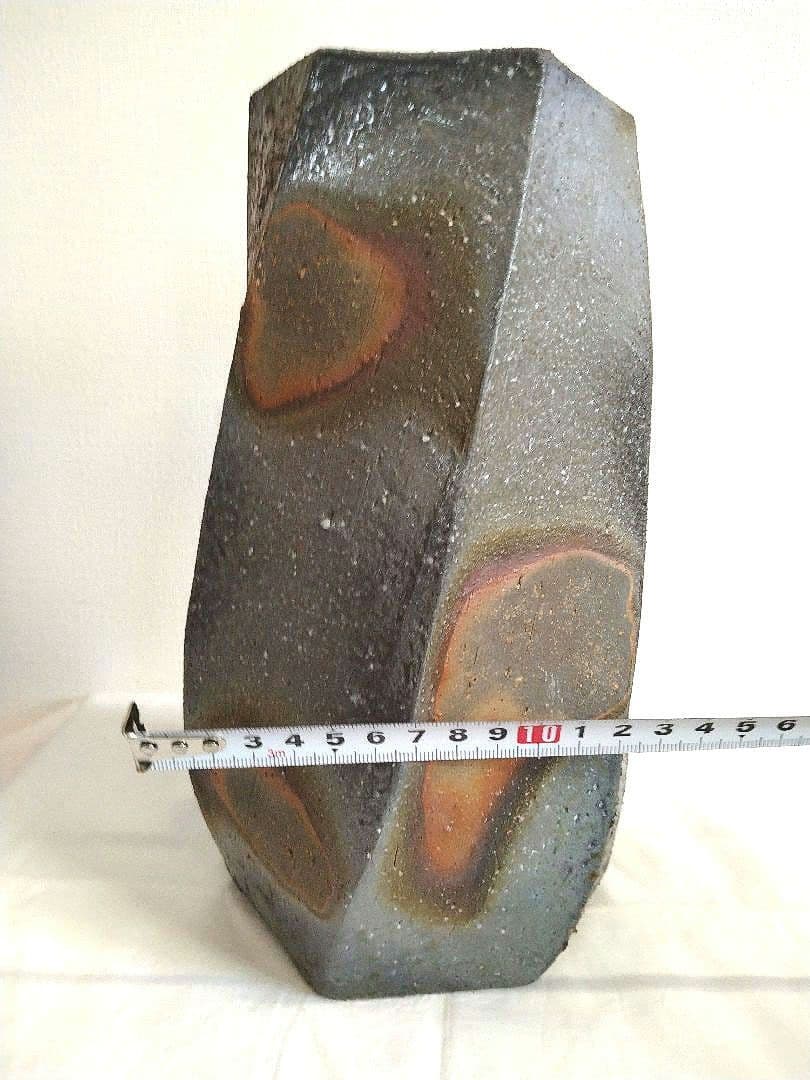 備前焼　三好満作面取花器