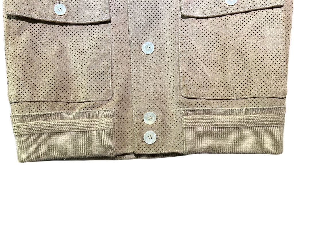 CINQUANTAパンチングスエードブルゾン44 牛革
