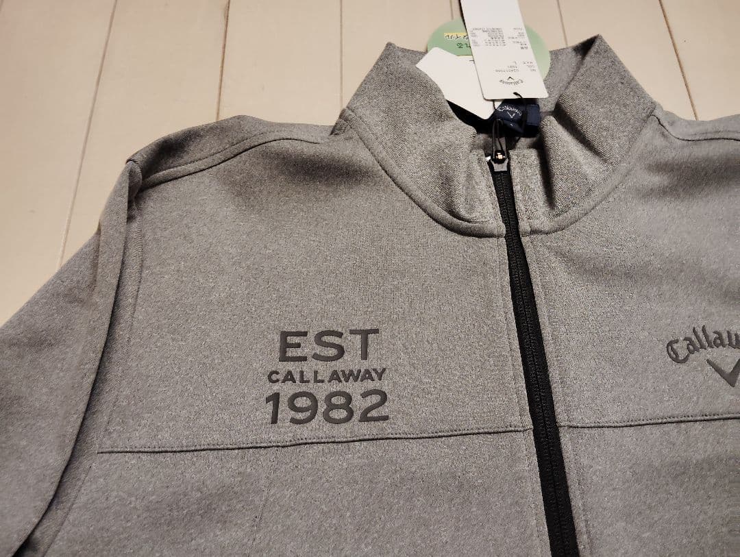 新品★サイズL/Callaway ダンボールフルジップスウェット