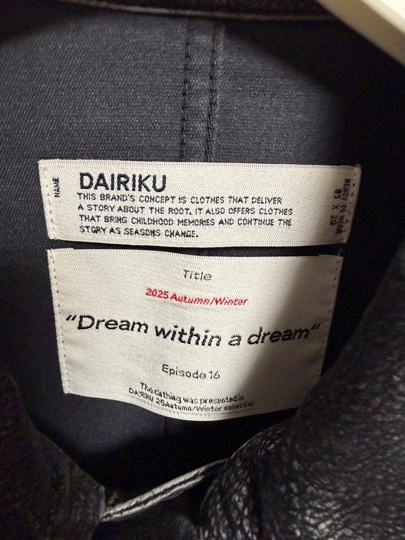 新品 DAIRIKU フェイクレザー ハンティングジャケット ダイリク