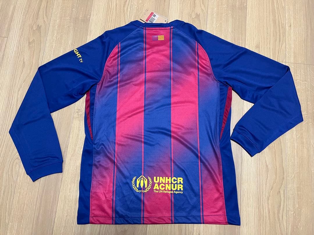 【長袖】①25/26 FC バルセロナ ホーム ユニフォームL 新品