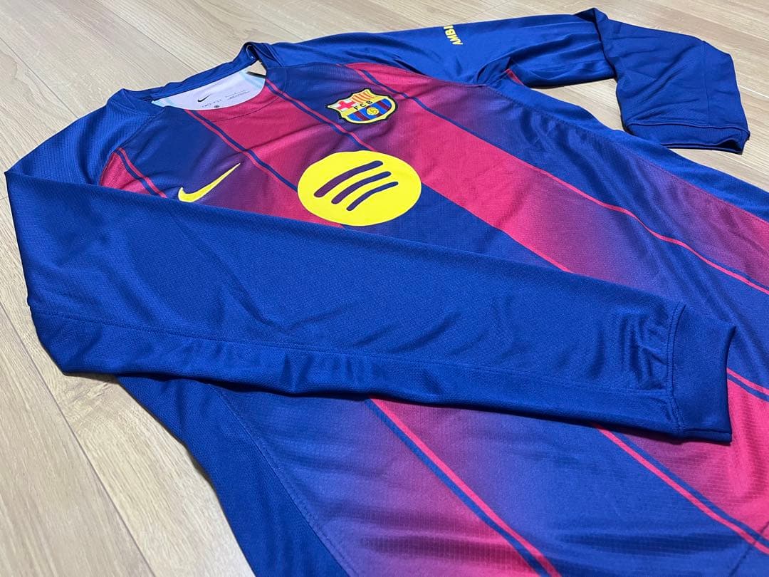 【長袖】①25/26 FC バルセロナ ホーム ユニフォームL 新品