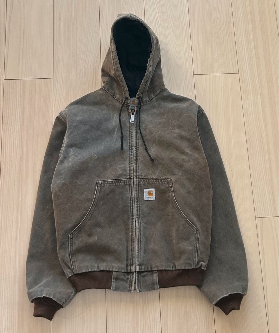 Carhartt アクティブジャケット　ブラウン　短丈 古着　デトロイト