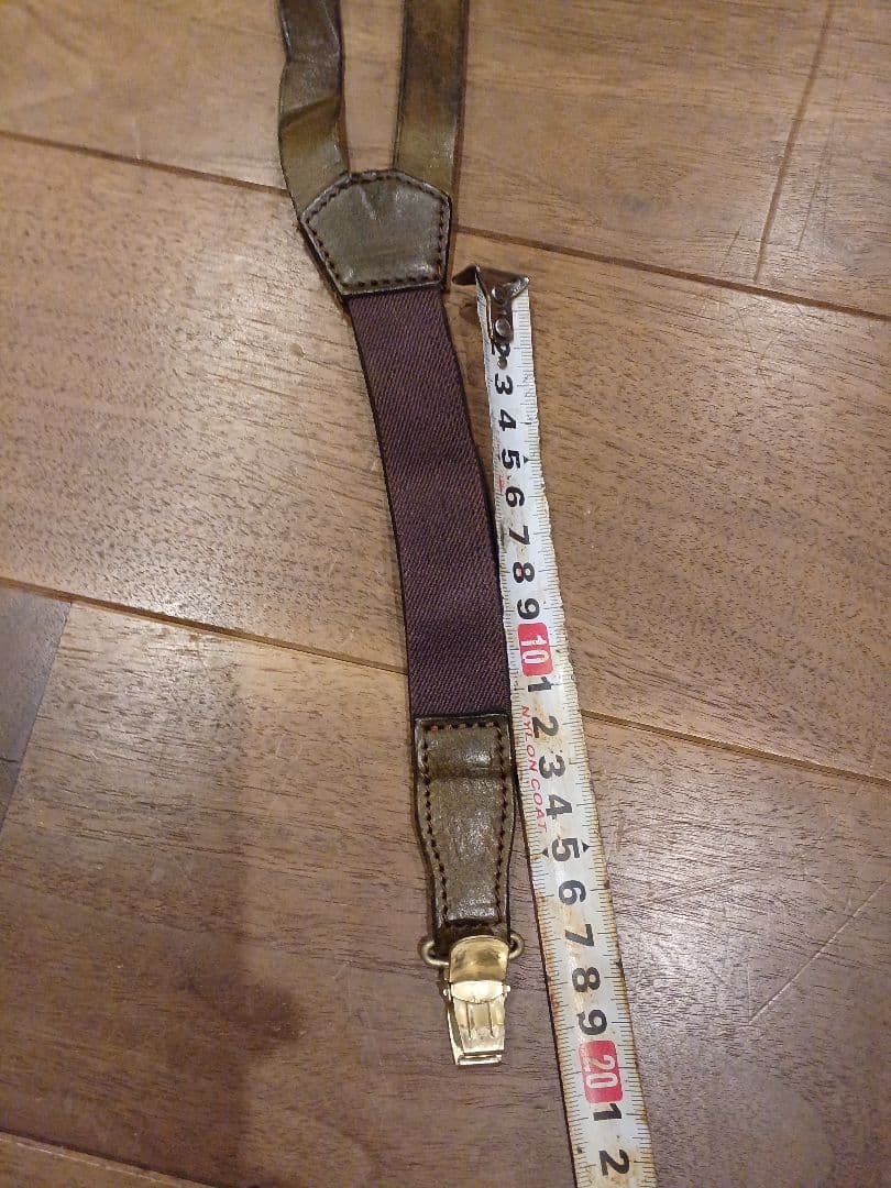 Vasco レザーサスペンダー ダークブラウン