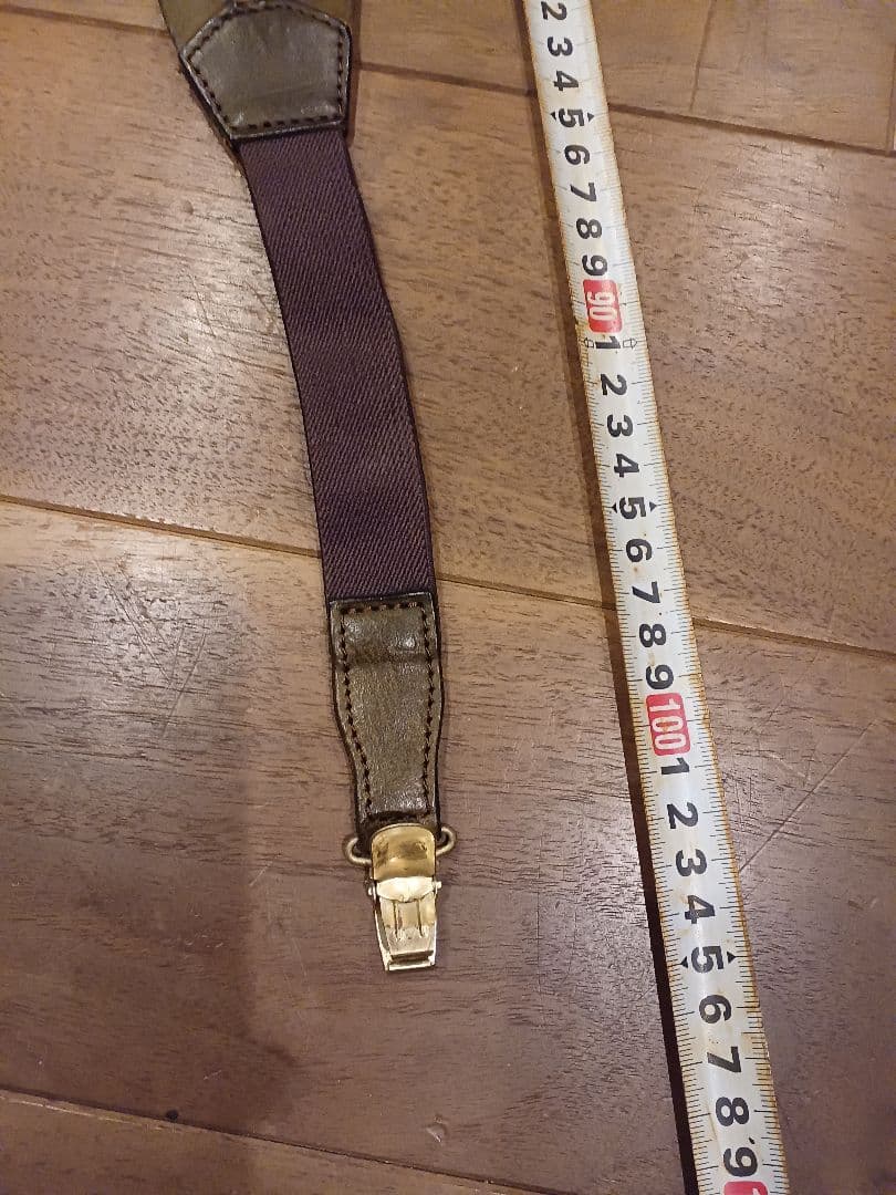 Vasco レザーサスペンダー ダークブラウン