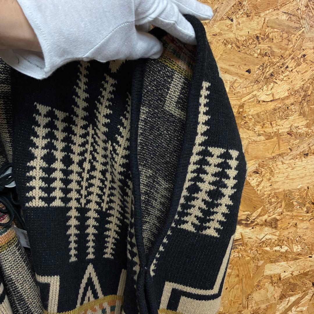 ★PENDLETON★ウールポンチョ★ケープ★キャンプ★アウトドア★L★総柄★