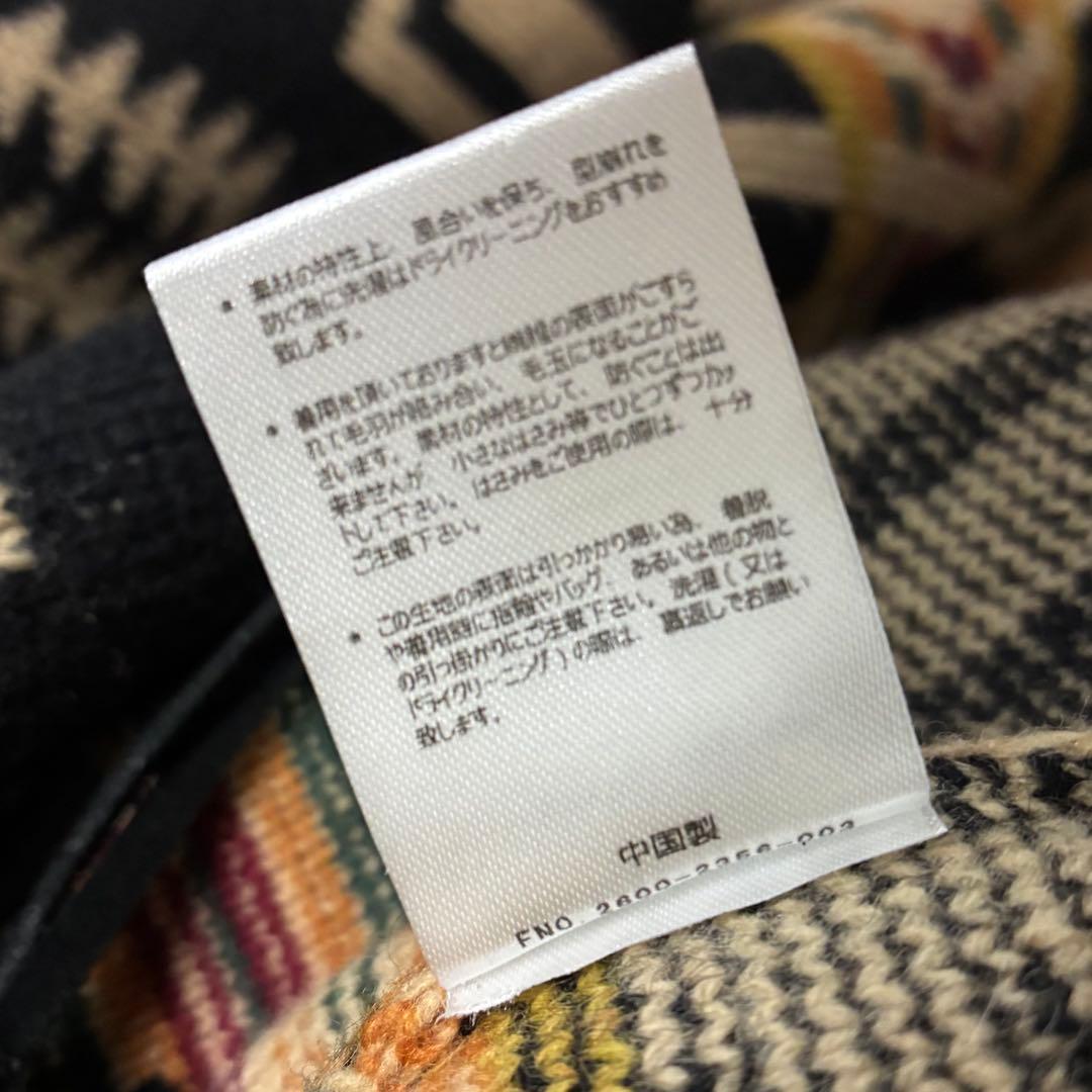 ★PENDLETON★ウールポンチョ★ケープ★キャンプ★アウトドア★L★総柄★