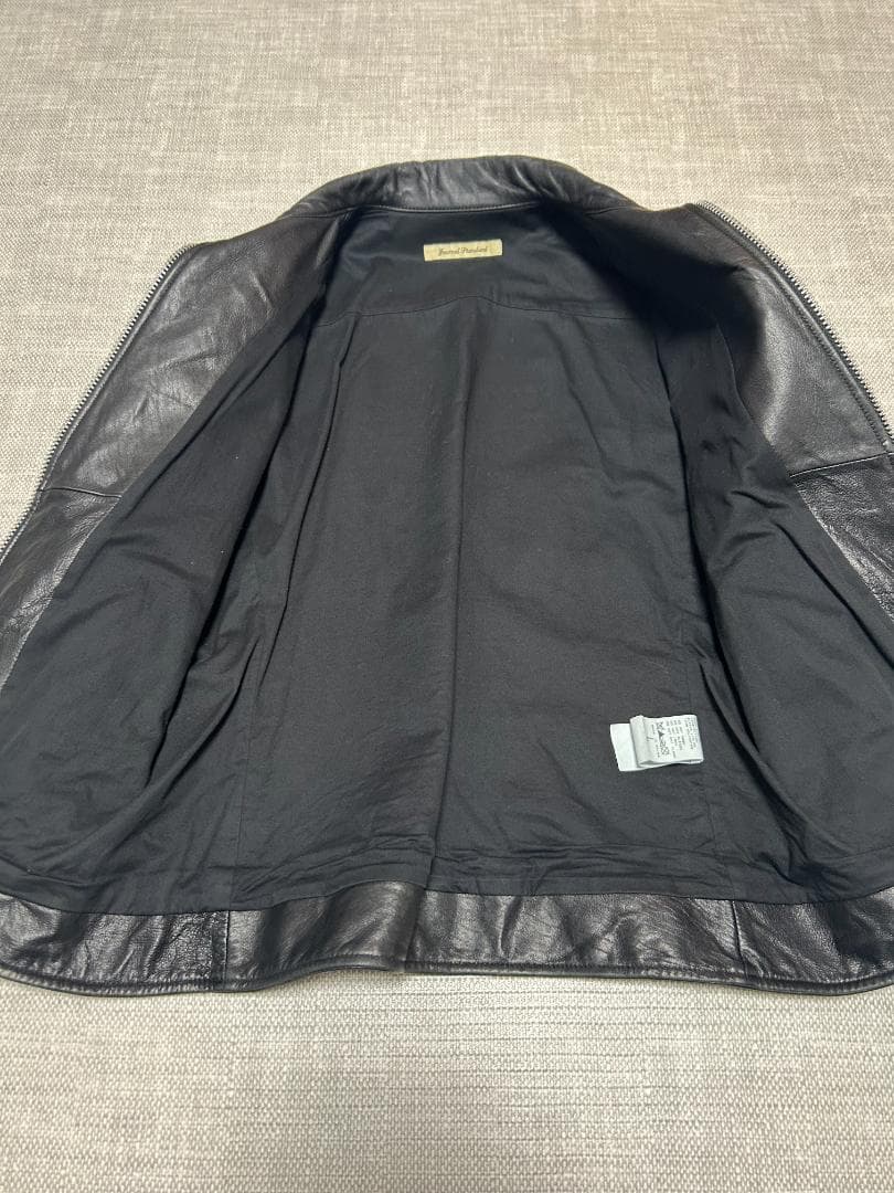 ジャーナルスタンダード ブラックレザーシングルライダースジャケット