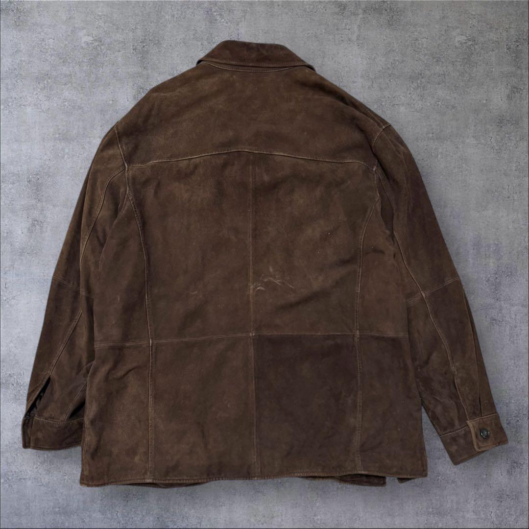 希少 Brooks Brothers 羊革 レザー スエードシャツ ジャケット