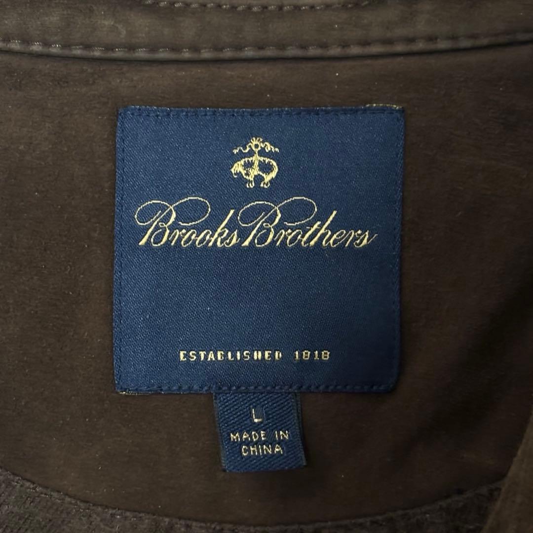 希少 Brooks Brothers 羊革 レザー スエードシャツ ジャケット
