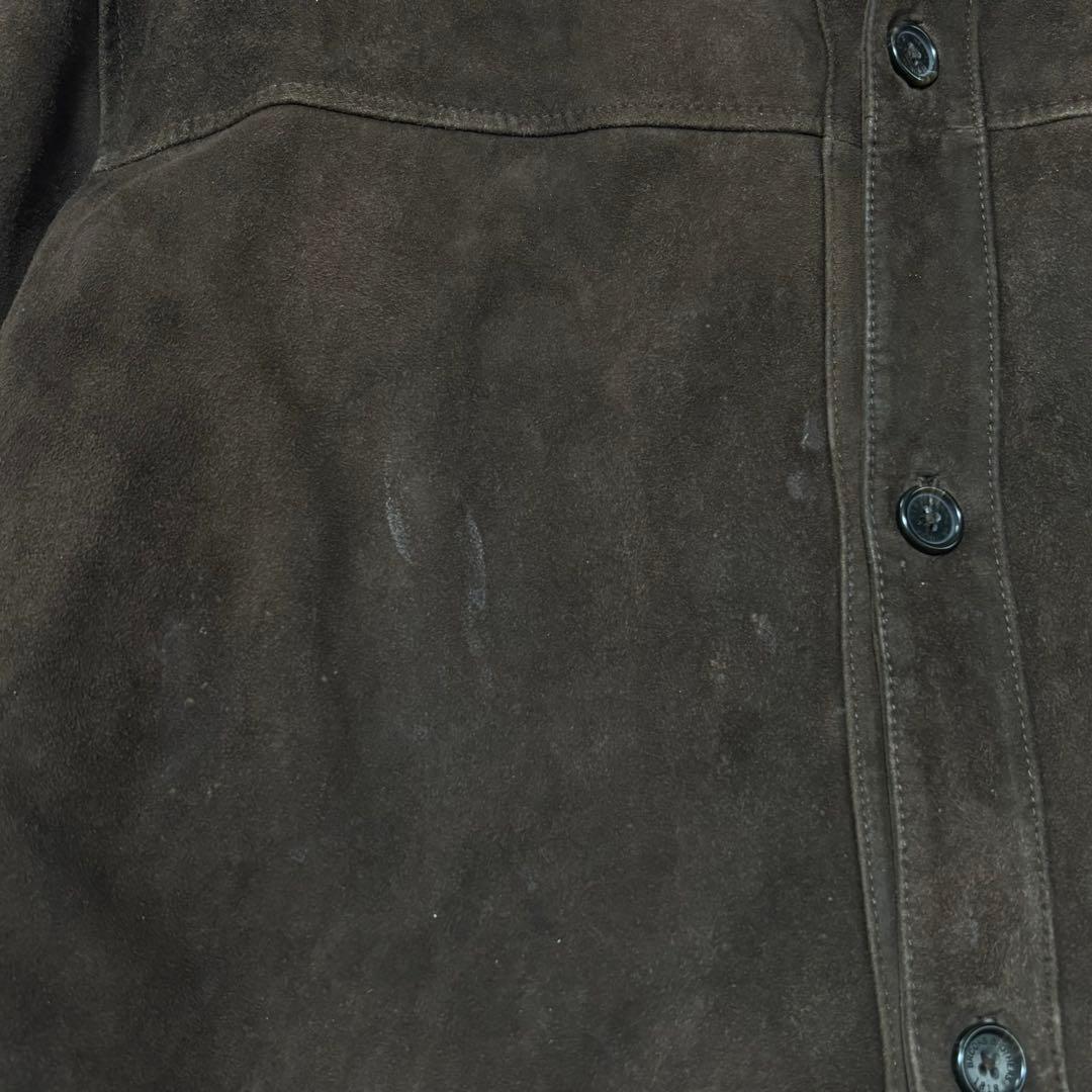 希少 Brooks Brothers 羊革 レザー スエードシャツ ジャケット